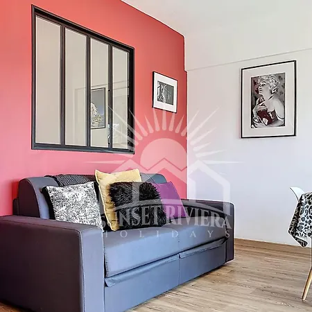 L'aiglon Airco In The Town Center For 4 By Sunset Appartement Antibes